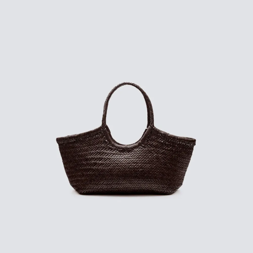 Dragon Diffusion - Large Nantucket Basket Bag - Dark Brown sold by Merci