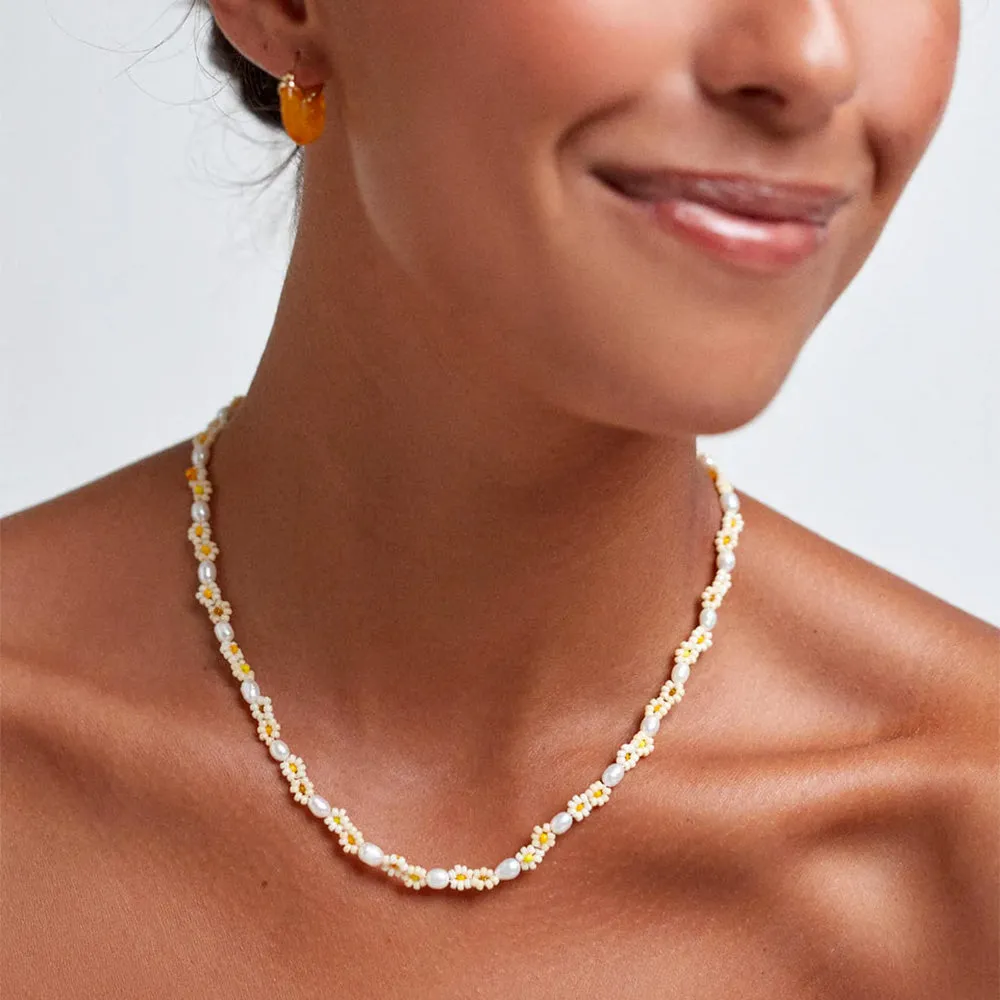 Anni Lu - Daisy Flower Necklace - Pearl Yellow sold by Merci product image thumbnail 2