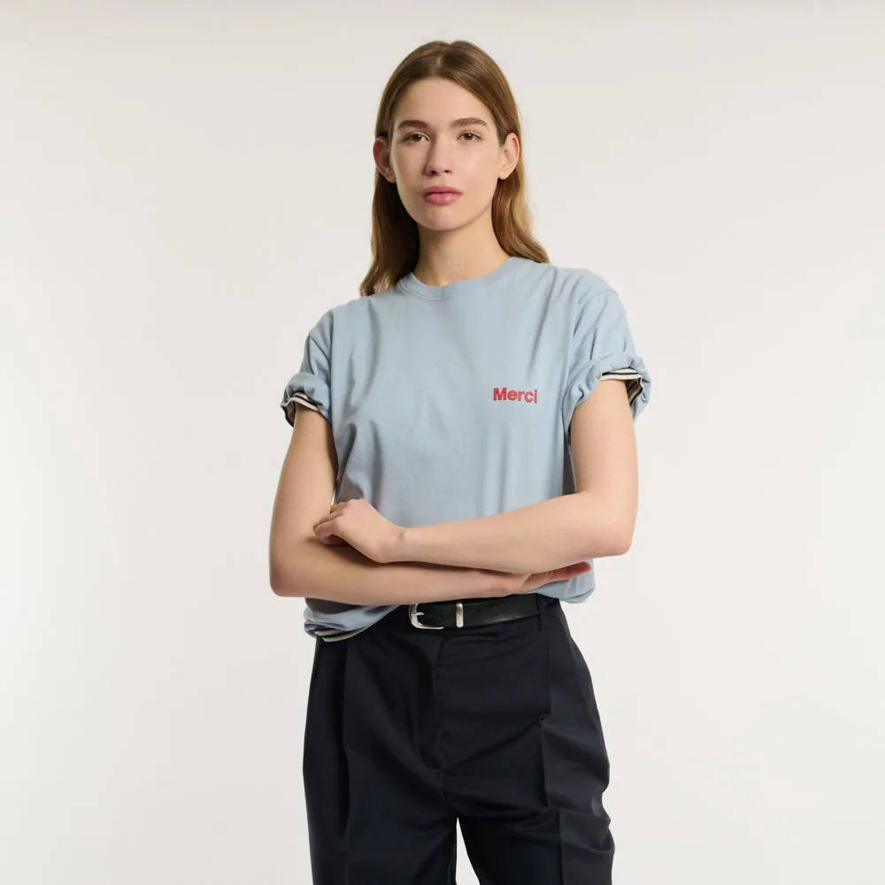 Merci - Aurelien T-shirt - Light Blue sold by Merci product image thumbnail 3