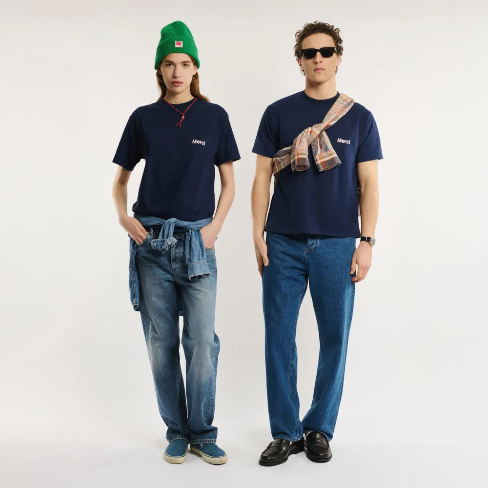Merci - Aurelien T-shirt - Navy sold by Merci