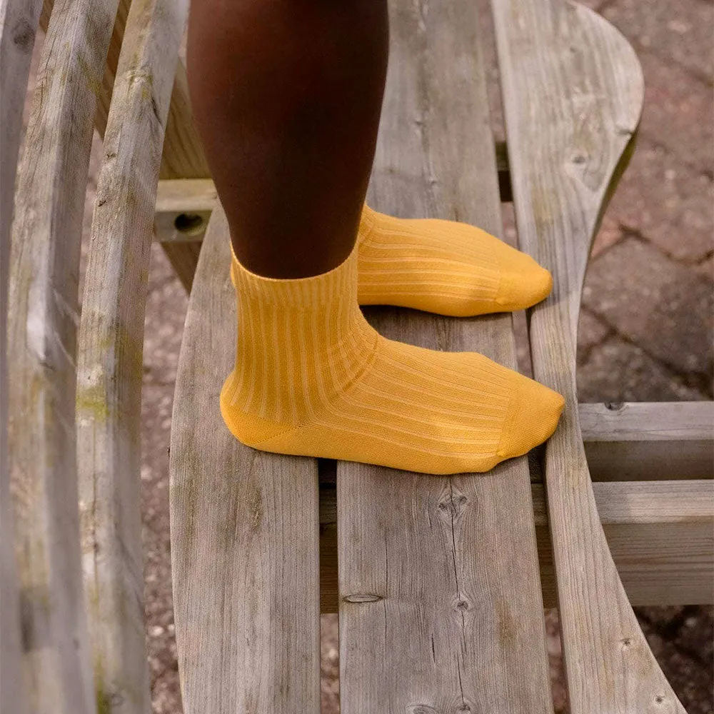 Baserange - Ribbed Crew Socks - Dacty Yellow sold by Merci product image thumbnail 3
