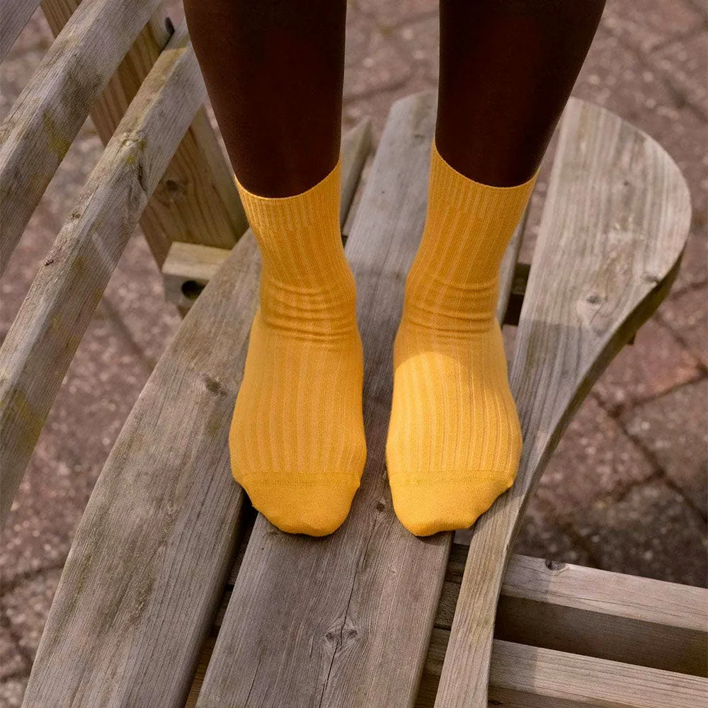 Baserange - Ribbed Crew Socks - Dacty Yellow sold by Merci product image thumbnail 2