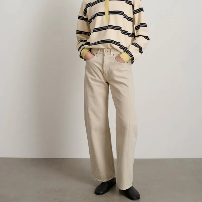 B Sides - Slim Lasso Jeans - Chalk Overdye made by B Sides Jeans