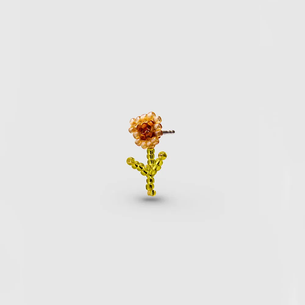 Pura Utz - Florecita Ear Stick Earrings - Brown sold by Merci product image thumbnail 4