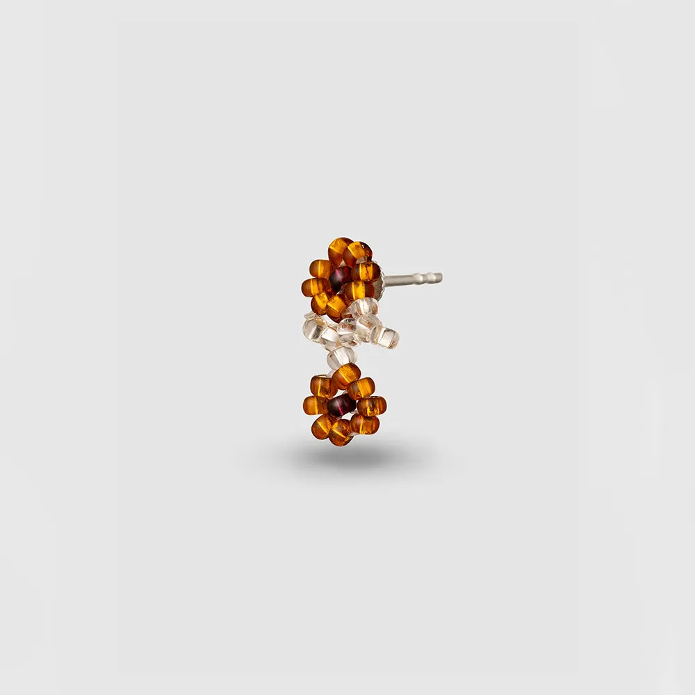 Pura Utz - Flower Ear Stick Earrings - Brown sold by Merci product image thumbnail 3