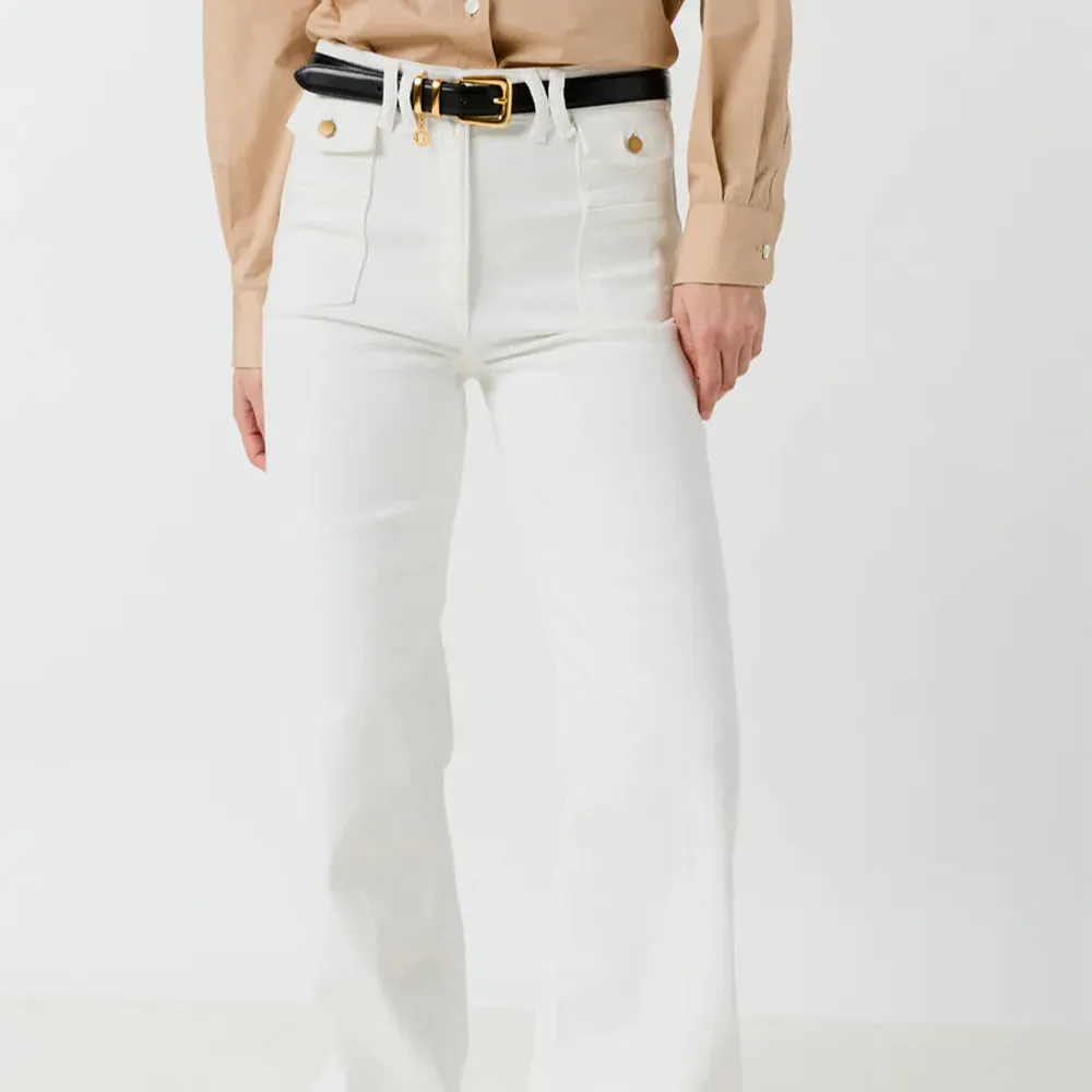 Gerard Darel - Anna flared jeans - Optic White sold by Merci product image thumbnail 2