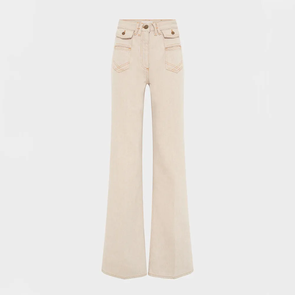 Gerard Darel - Anna flare jeans - Natural sold by Merci
