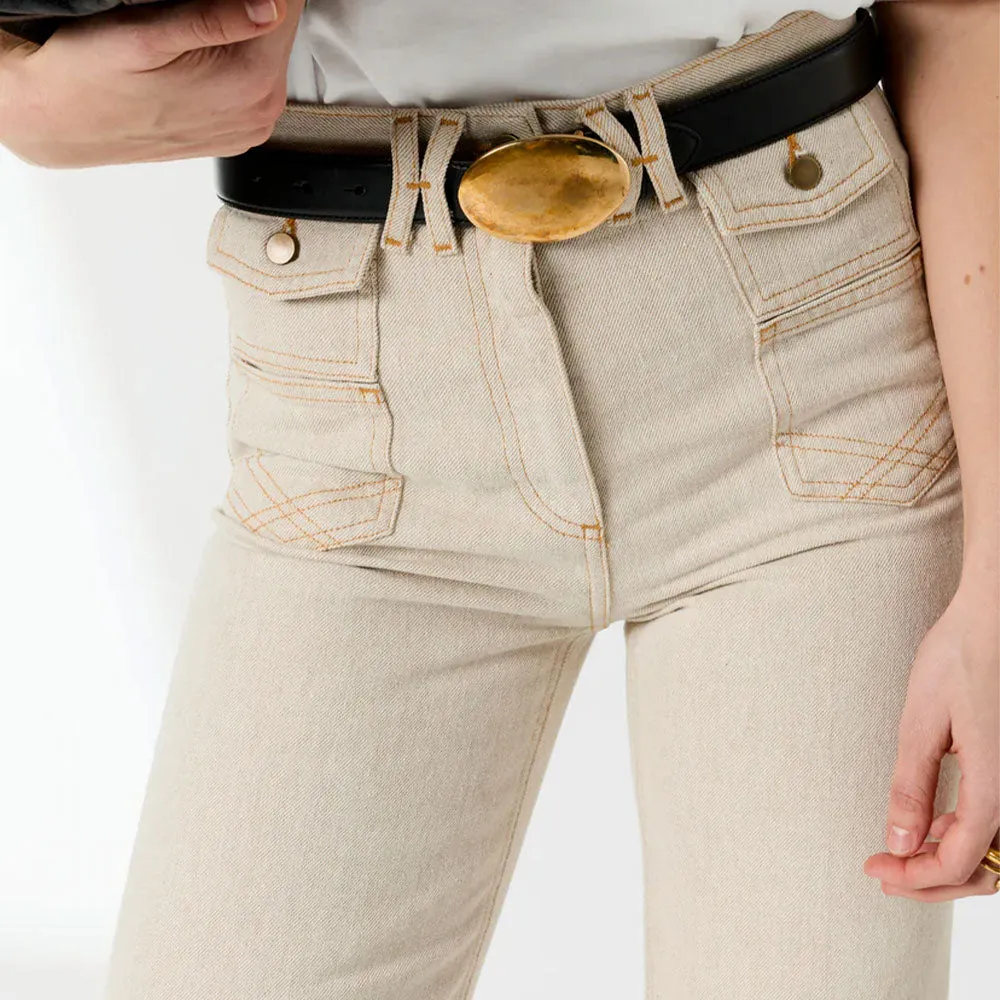 Gerard Darel - Anna flare jeans - Natural sold by Merci product image thumbnail 5