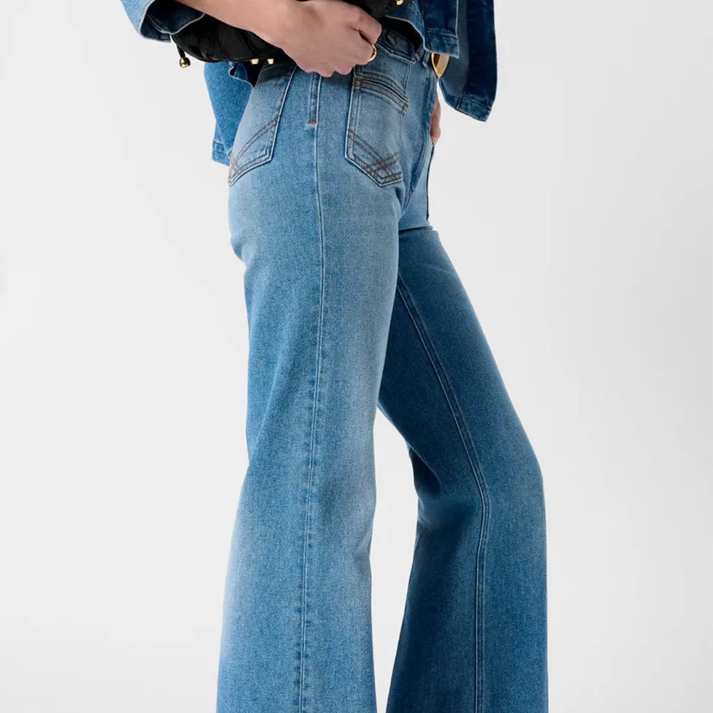 Gerard Darel - Anna flared jeans - Blue Jeans sold by Merci product image thumbnail 4