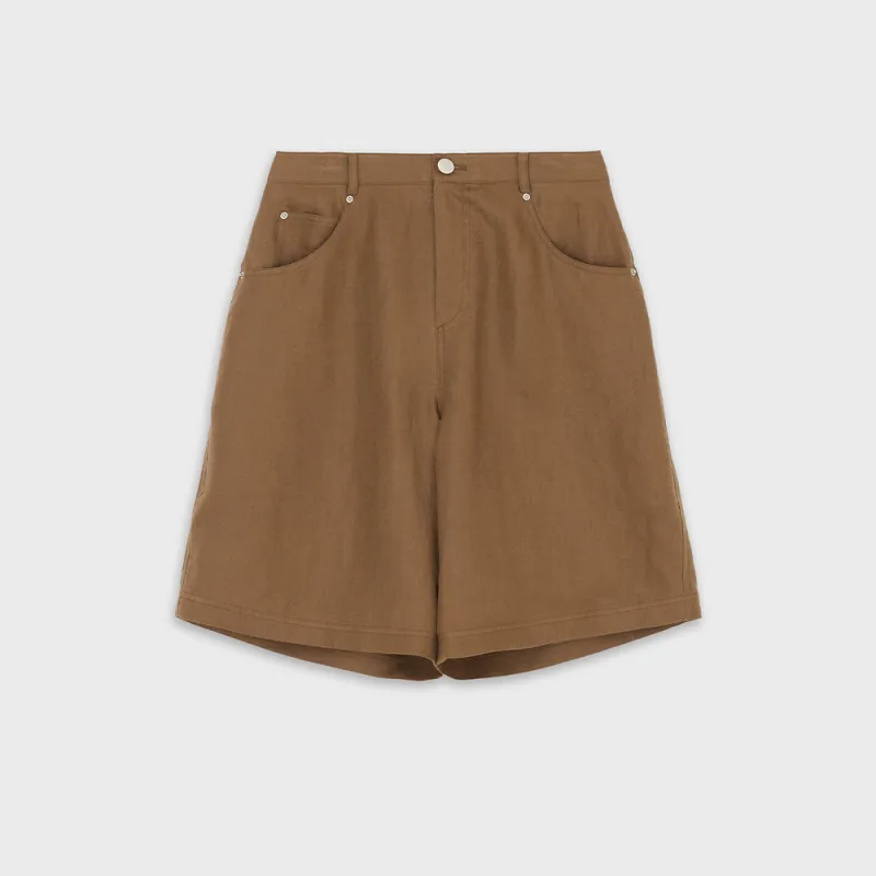 The Loom - Linen Denim Bermuda shorts - Brown made by Merci