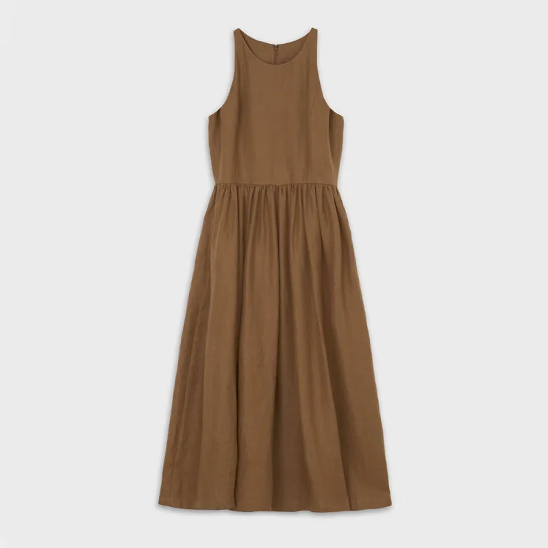 The Loom - Velia Dress - Brown made by Merci