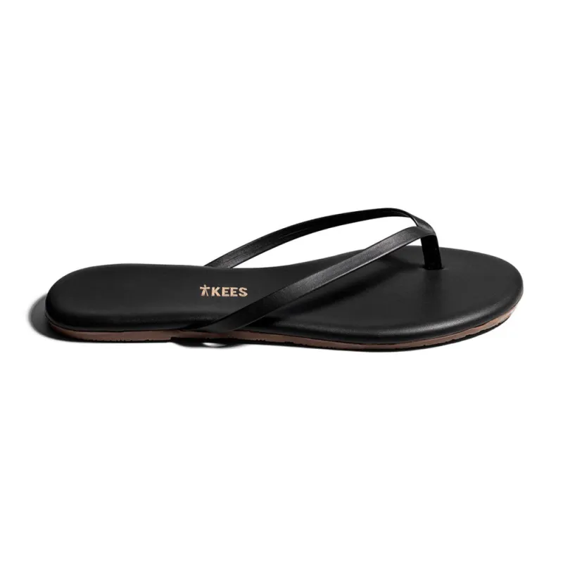 TKEES - Lily Liners Flip Flop - Sand Black made by TKEES