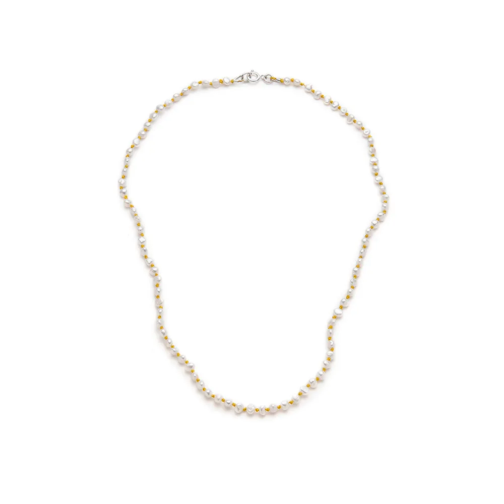 Nina Janvier - Mini Soga Necklace - Yellow Silver sold by Merci