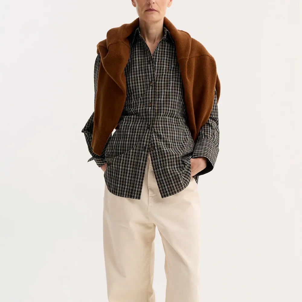 Rohe - Fitted checked shirt - Black Brown sold by Merci product image thumbnail 2