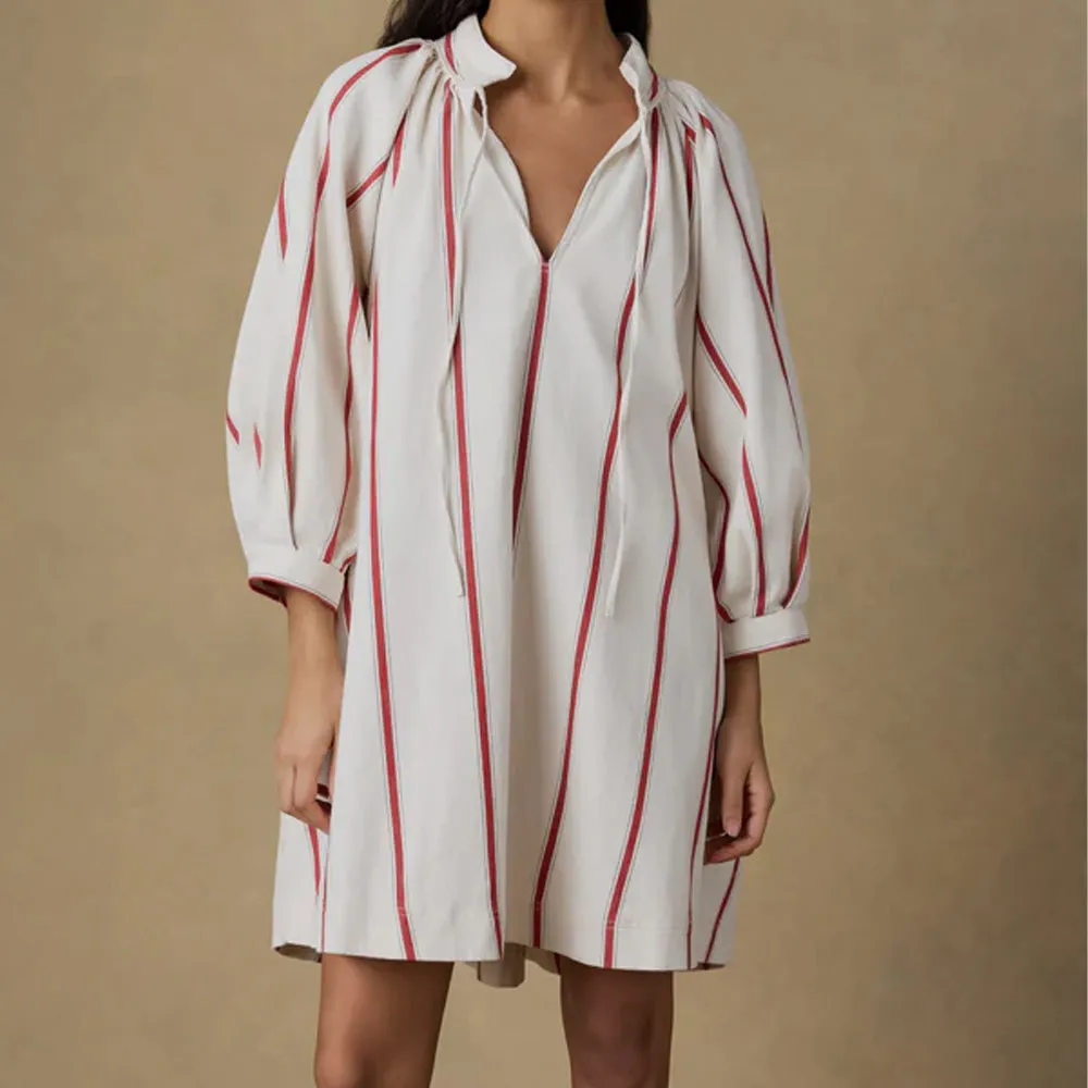 Faherty - Zoe Tideweave Dress - Northbay Stripe sold by Merci