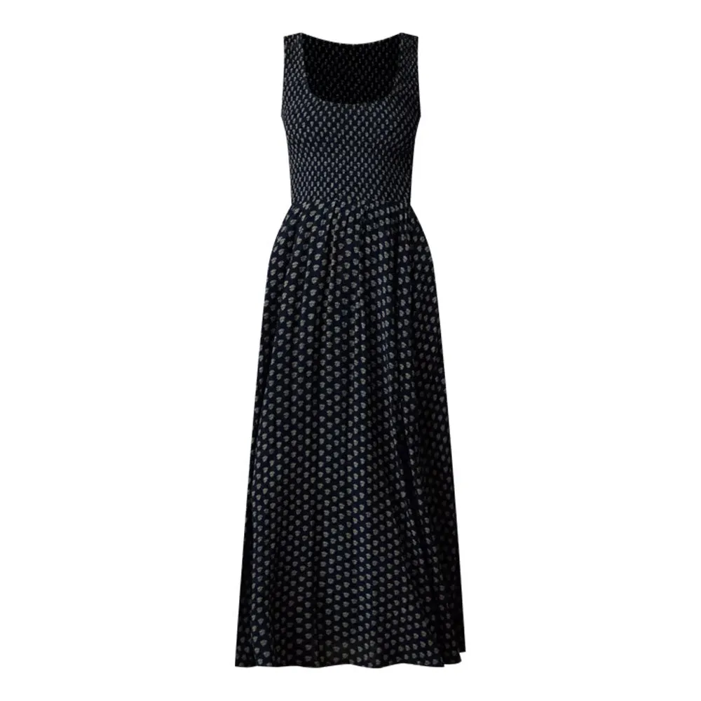 Faherty - Sophia Smocked Dress - Navy Lotus Floral sold by Merci product image thumbnail 4
