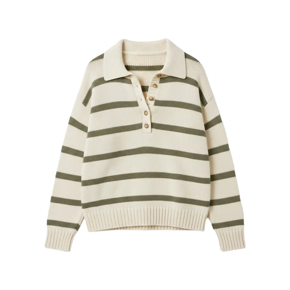 Faherty - Distressed cotton polo shirt - Antique stripes sold by Merci product image thumbnail 4