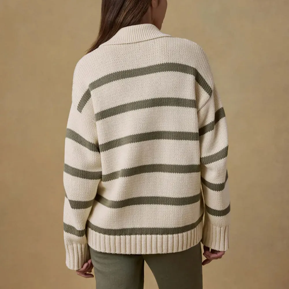 Faherty - Distressed cotton polo shirt - Antique stripes sold by Merci product image thumbnail 3