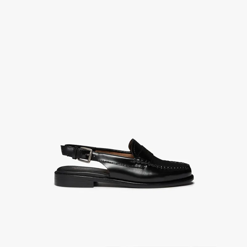 GH Bass - Weejun Penny Slingback Loafers - Black made by G.H.BASS