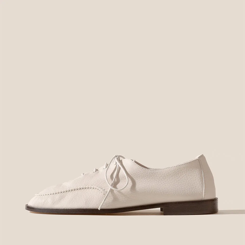 Hereu - Juliol Lace Up Loafers - Ivory sold by Merci