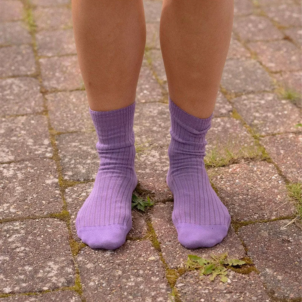 Baserange - Ribbed Crew Socks - Poa Purple sold by Merci product image thumbnail 2