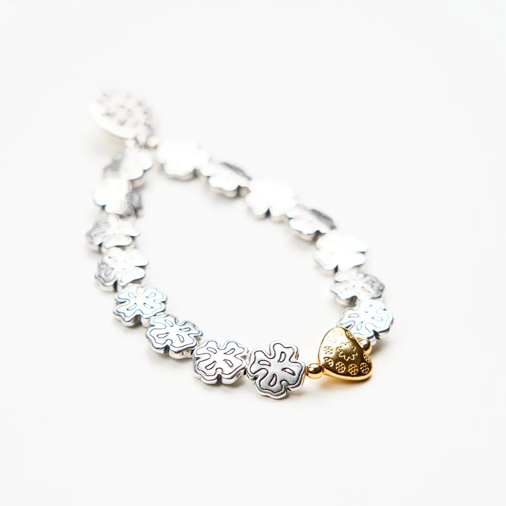 Gottlob - Edition No. 3 Bracelet - Silver Gold Heart sold by Merci product image thumbnail 4