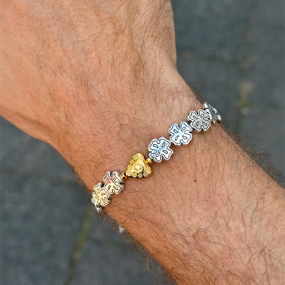 Gottlob - Edition No. 3 Bracelet - Silver Gold Heart sold by Merci product image thumbnail 2