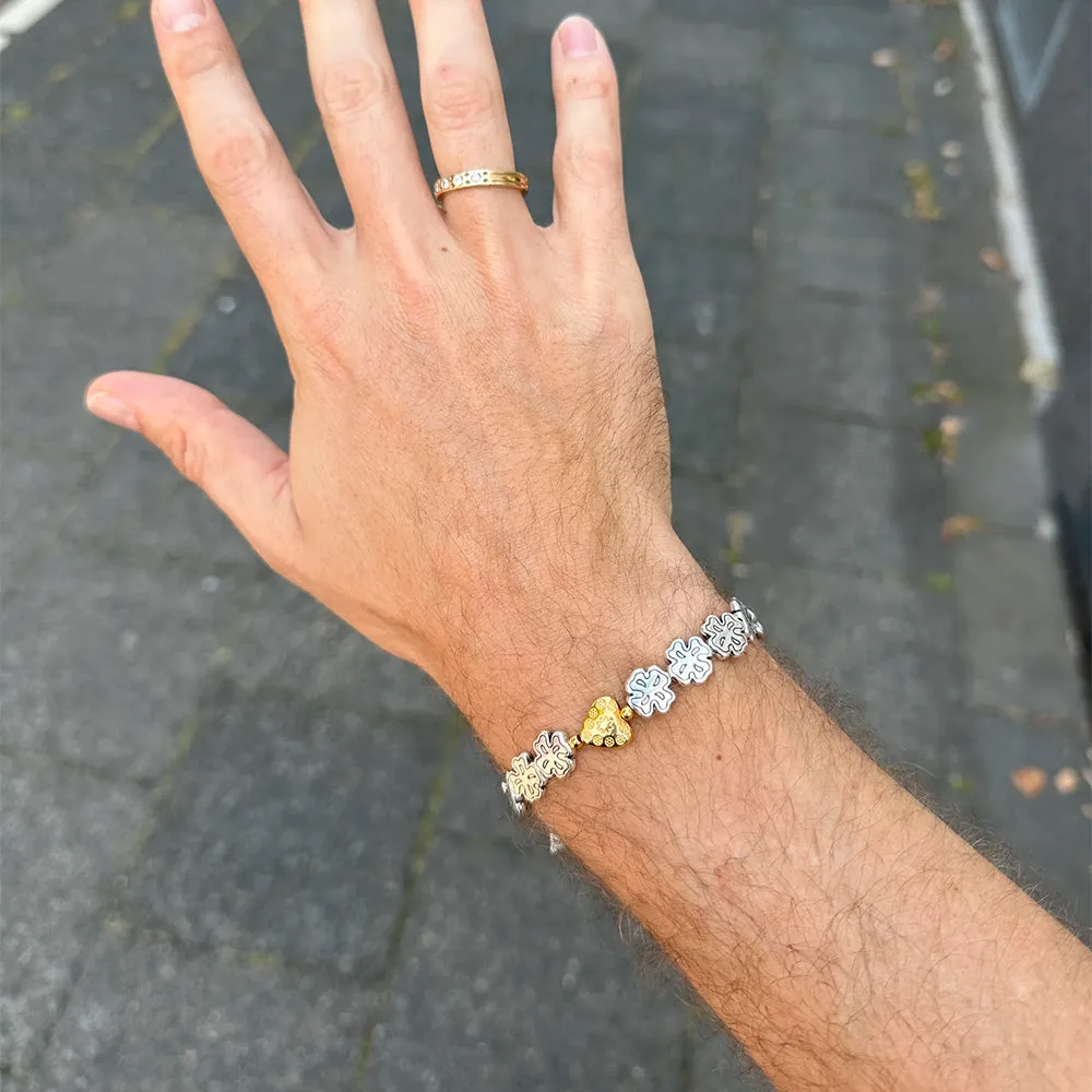 Gottlob - Edition No. 3 Bracelet - Silver Gold Heart sold by Merci product image thumbnail 3