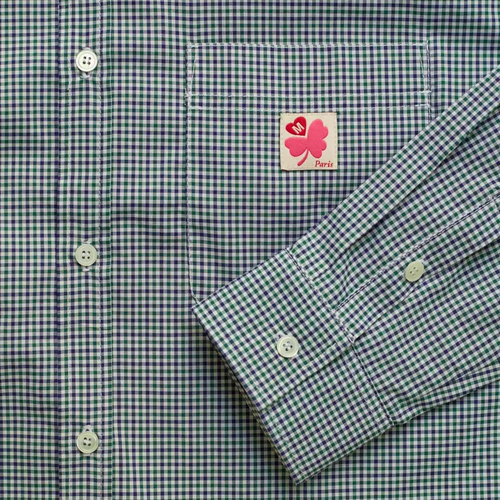 Merci - Sacha Shirt - Green & Blue Tiles sold by Merci product image thumbnail 4