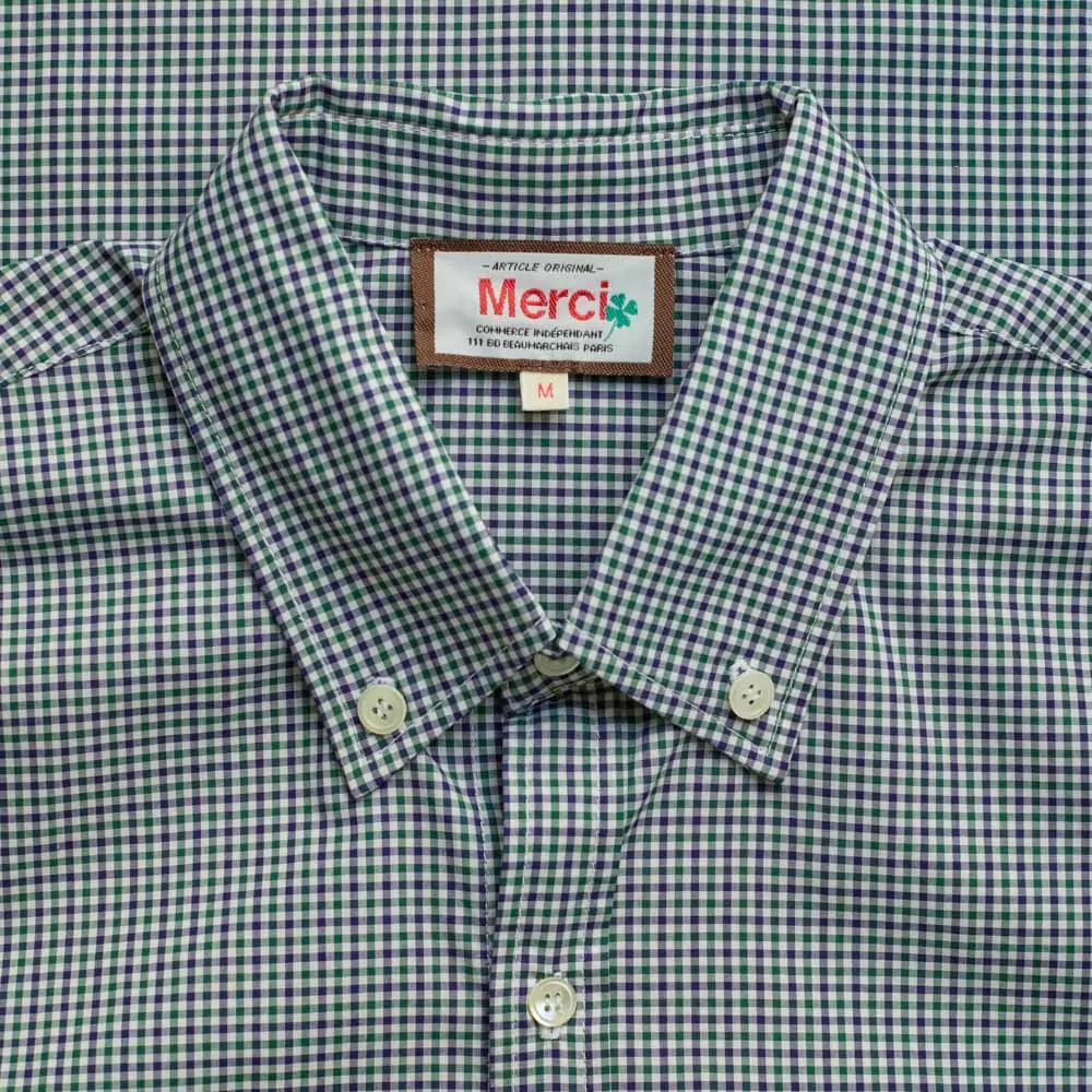Merci - Sacha Shirt - Green & Blue Tiles sold by Merci product image thumbnail 3