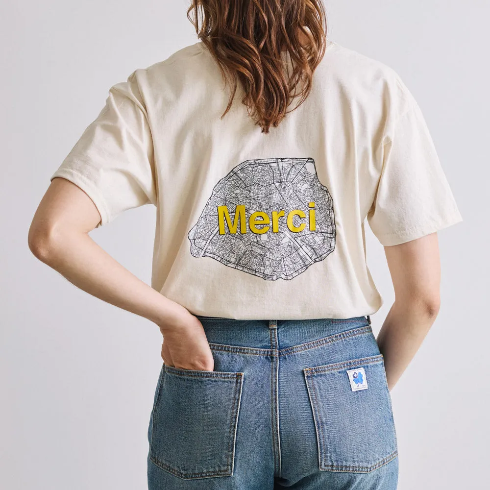 Merci - Paris Maps T-Shirt - Ecru sold by Merci product image thumbnail 3