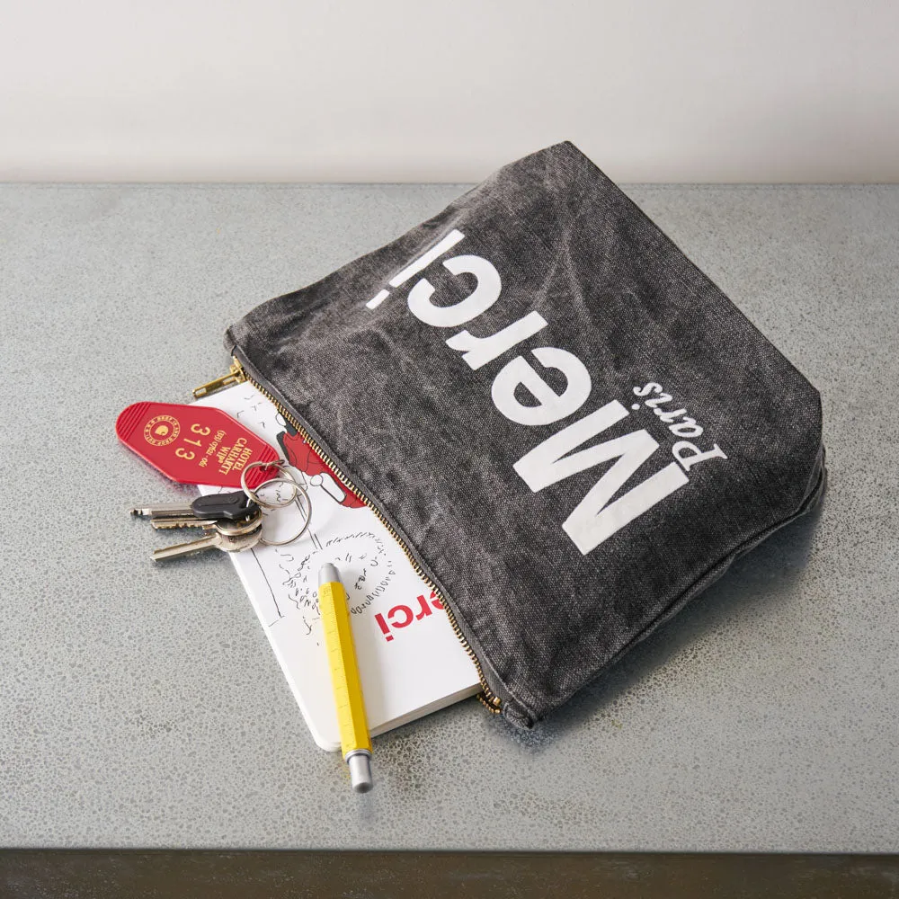 Merci - Marble Cotton Clutch - Black & White sold by Merci product image thumbnail 2