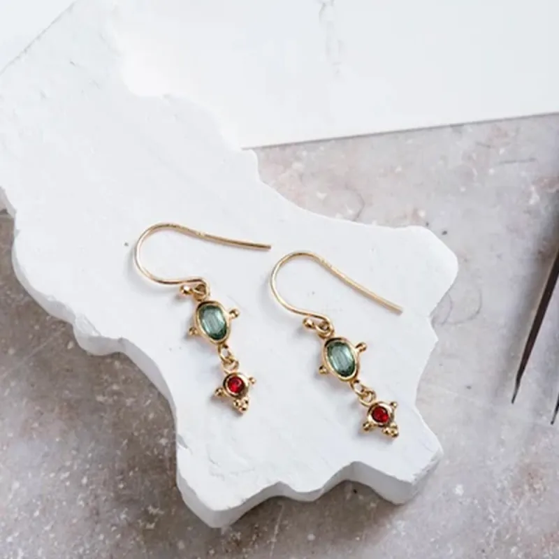 Alix D. Reynis - Leo earrings - Red Tourmaline made by Alix D. Reynis
