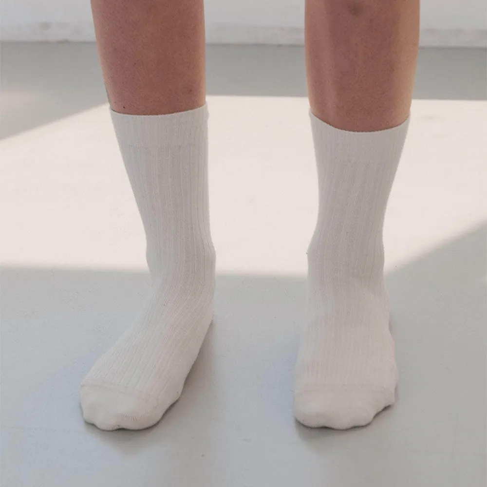 Baserange - Ribbed Mid-Calf Socks - Undyed sold by Merci product image thumbnail 4