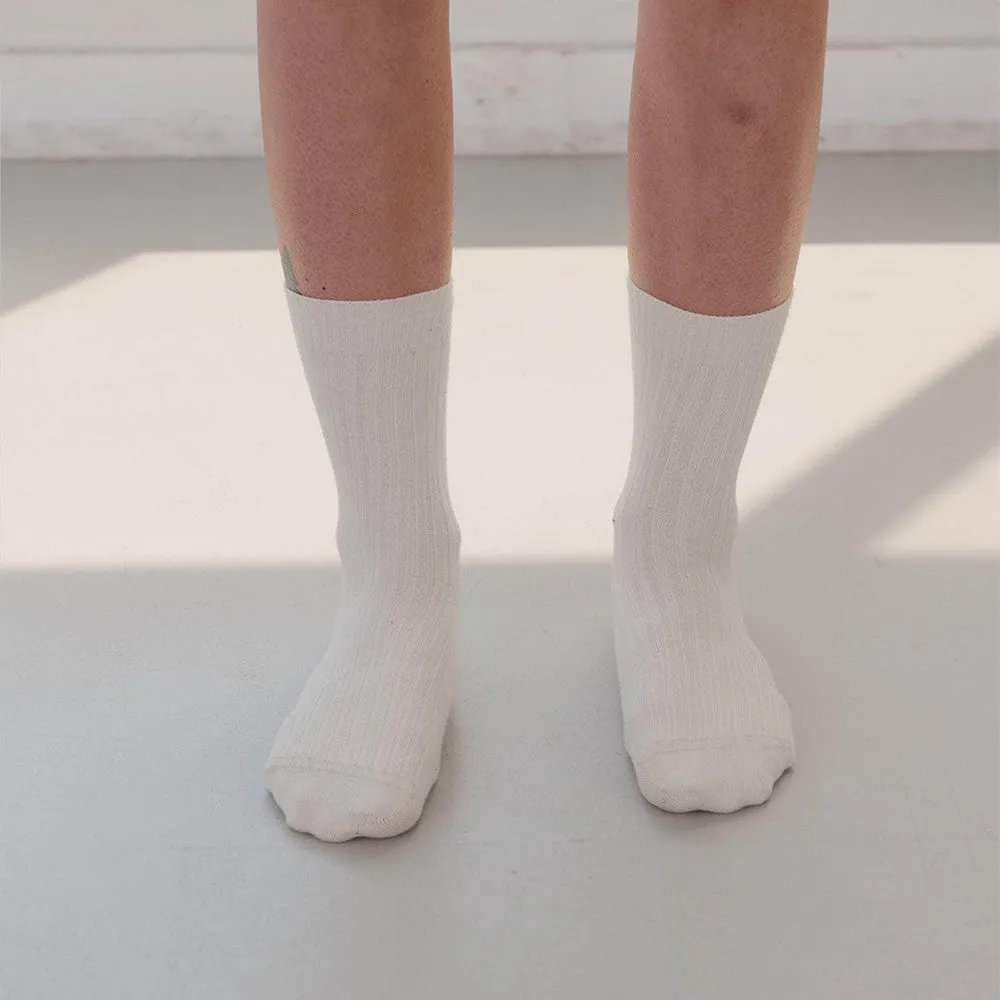 Baserange - Ribbed Mid-Calf Socks - Undyed sold by Merci product image thumbnail 2