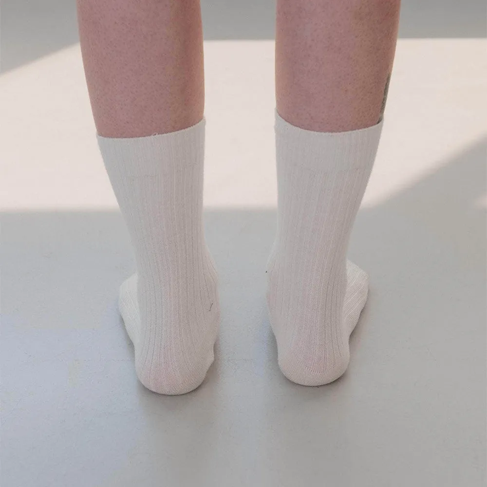 Baserange - Ribbed Mid-Calf Socks - Undyed sold by Merci product image thumbnail 3