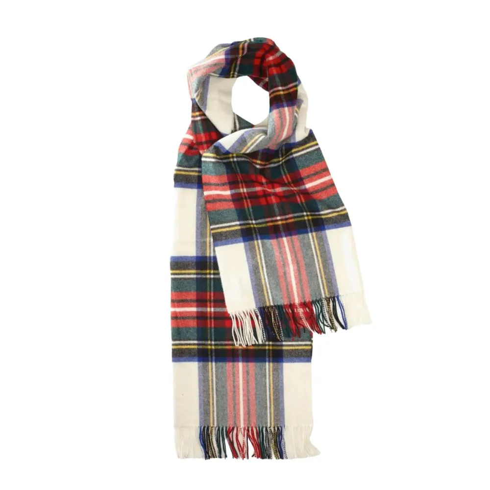 Glen Prince - Stewart Checked Scarf - Beige sold by Merci