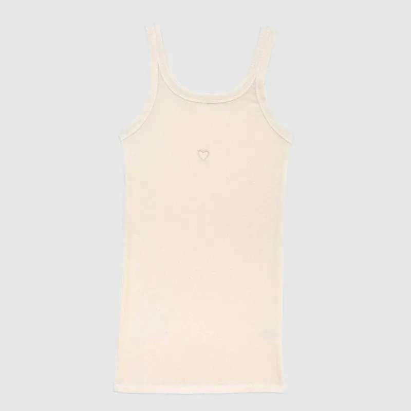 Baserange - Heart tank top - White made by Baserange