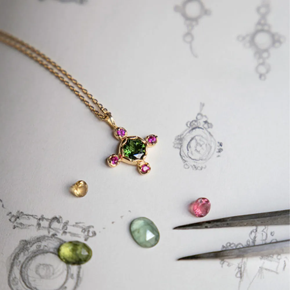 Alix D. Reynis - Anna Necklace - Green sold by Merci product image thumbnail 4