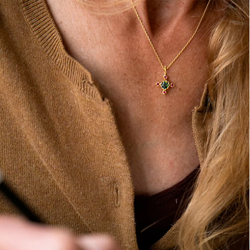 Alix D. Reynis - Anna Necklace - Green sold by Merci product image thumbnail 3