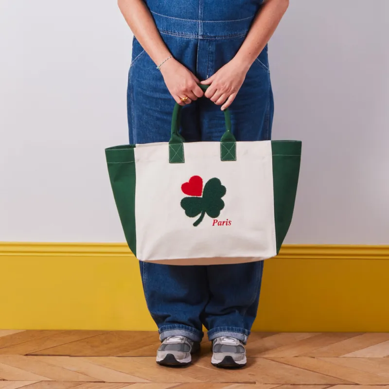 Merci - Clover-Heart Shopping Bag - Green made by Merci