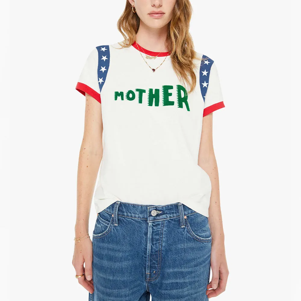 Mother - The Boxy Goodie Inset T-shirt - Mother Stars sold by Merci