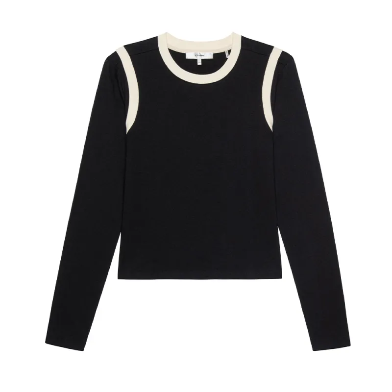 Frame - Paneled top - Black made by Frame Denim