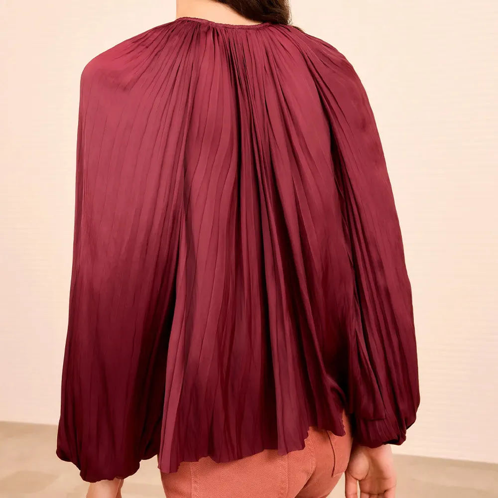 Ulla Johnson - Electra Blouse - Claret sold by Merci product image thumbnail 3