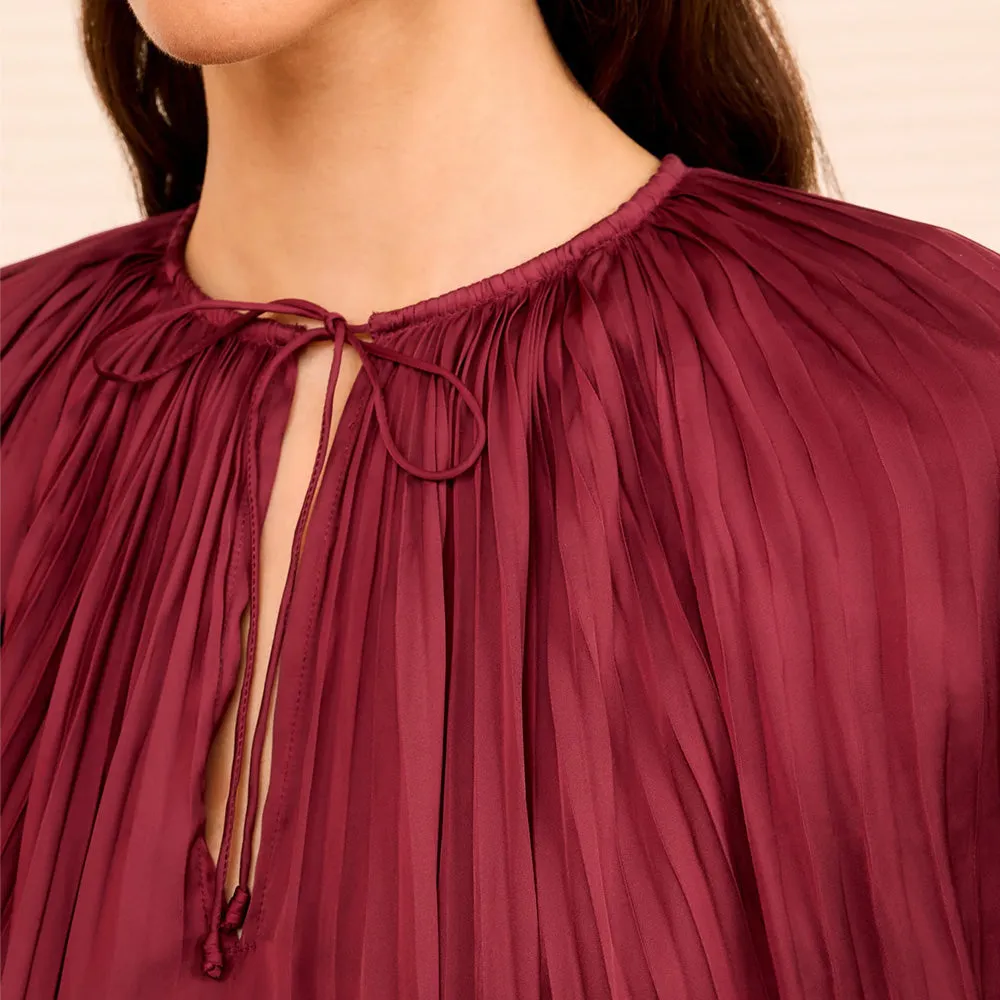 Ulla Johnson - Electra Blouse - Claret sold by Merci product image thumbnail 2