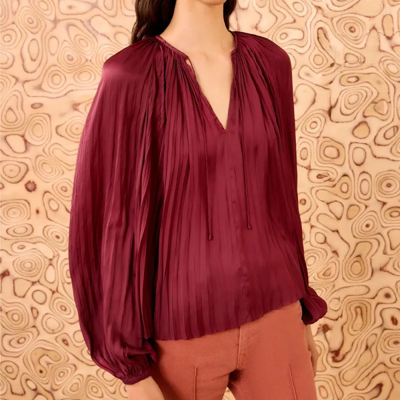 Ulla Johnson - Electra Blouse - Claret made by Ulla Johnson