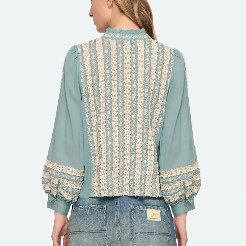 Sea NY - Kristen Blouse - Sky Blue sold by Merci product image thumbnail 4