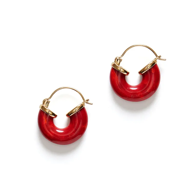 Anni Lu - Petit Swell Earrings - Red made by Anni Lu
