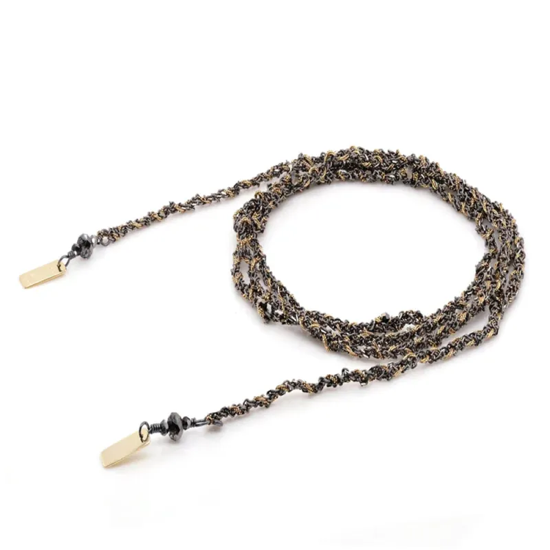 Marie Laure Chamorel - Necklace n°182 - Ruthenium Gold made by Marie Laure Chamorel