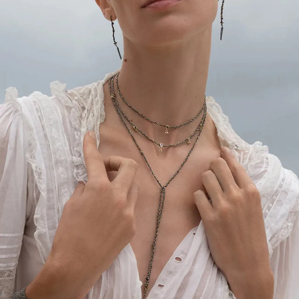 Marie Laure Chamorel - Necklace n°182 - Ruthenium Gold sold by Merci product image thumbnail 2